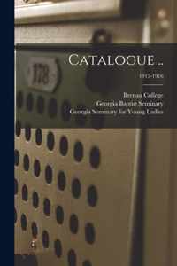 Catalogue ..; 1915-1916