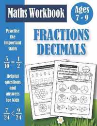 Fractions And Decimals Workbook For Kids Ages 7-9