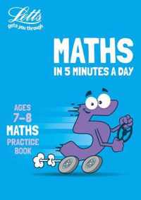 Letts Maths in 5 Minutes a Day Age 78 Ideal for use at home
