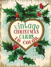 vintage christmas cards to color