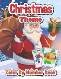 Christmas theme color by number book