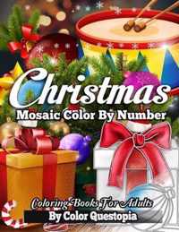 Christmas Mosaic Color By Number Coloring Books for Adults
