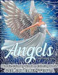 Angels Mosaic Color By Number Coloring Book - Adult Coloring Books