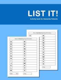 List it! Activity book for Dementia Patients