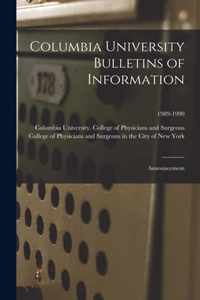 Columbia University Bulletins of Information