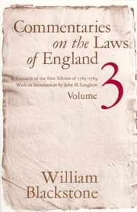 Commentaries on the Laws of England, Volume 3