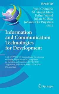 Information and Communication Technologies for Development