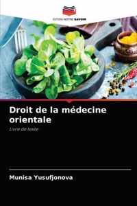 Droit de la medecine orientale