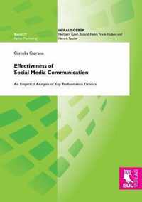 Effectiveness of Social Media Communication