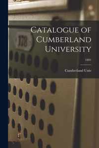Catalogue of Cumberland University; 1891