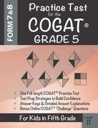 Practice Test for the COGAT Grade 5 Level 11: CogAT Test Prep Grade 5