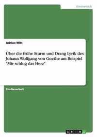 UEber die fruhe Sturm und Drang Lyrik des Johann Wolfgang von Goethe am Beispiel Mir schlug das Herz