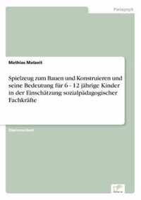 Spielzeug zum Bauen und Konstruieren und seine Bedeutung fur 6 - 12 jahrige Kinder in der Einschatzung sozialpadagogischer Fachkrafte