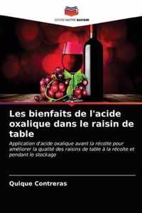 Les bienfaits de l'acide oxalique dans le raisin de table