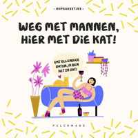 Weg met mannen, hier met die kat! - Hupsakeetjes - Paperback (9789464015140)