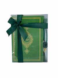 Thermo leren Koran met Tasbeeh Groen Small