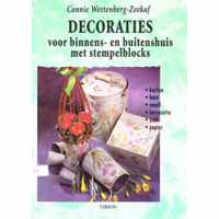 Decoraties voor binnens- en buitenshuis met stempelblocks