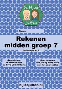 Oefenboek - CITO - rekenen - midden groep 7 - deel 2 - basisonderwijs - de bijlesjuffen - oefenen - citotoets - LVS - kinderen - boeken - leren - school - Einstein - werkboek van meer dan 100 leuke en leerzame opdrachten!