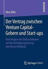 Der Vertrag zwischen Venture Capital-Gebern und Start-ups
