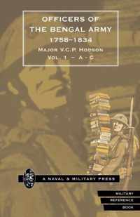 HODSON - OFFICERS OF THE BENGAL ARMY 1758-1834 Volume One