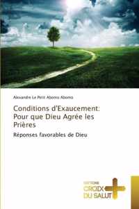 Conditions d'Exaucement