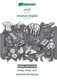 BABADADA black-and-white, Amharic (in Geez script) - American English, visual dictionary (in Geez script) - pictorial dictionary
