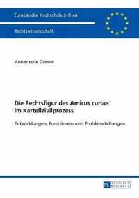 Die Rechtsfigur Des Amicus Curiae Im Kartellzivilprozess