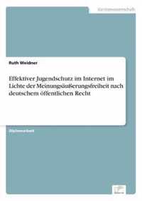 Effektiver Jugendschutz im Internet im Lichte der Meinungsausserungsfreiheit nach deutschem oeffentlichen Recht