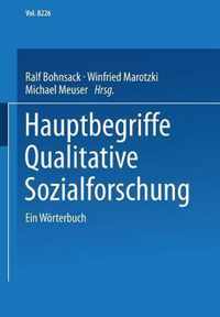 Hauptbegriffe Qualitative Sozialforschung