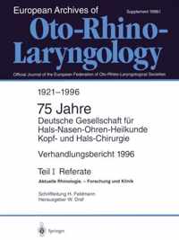 Verhandlungsbericht 1996 Der Deutschen Gesellschaft Fur Hals-Nasen-Ohren-Heilkunde, Kopf- Und Hals-Chirurgie