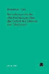 Bemerkungen in den Beobachtungen über das Gefühl des Schönen und Erhabenen (1764)