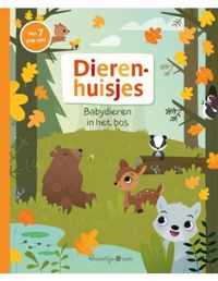 Pop-up boek Dierenhuisjes  -   Babydieren in het bos