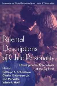 Parental Descriptions of Child Personality