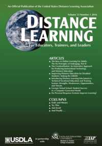 Distance Learning, Volume 13 Issue 1