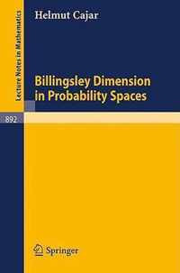 Billingsley Dimension in Probability Spaces