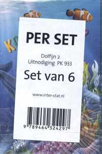 Uitnodigingen Dolfijn 2- PK 933 set van 6 - Overig (9789464324297)