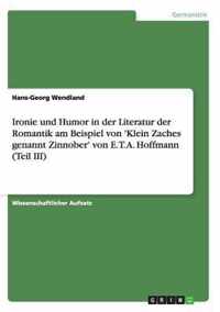 Ironie und Humor in der Literatur der Romantik am Beispiel von 'Klein Zaches genannt Zinnober' von E. T. A. Hoffmann (Teil III)