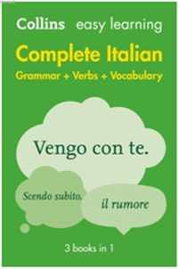 Complete Italian Grammar Verbs Vocabulary: 3 Books in 1