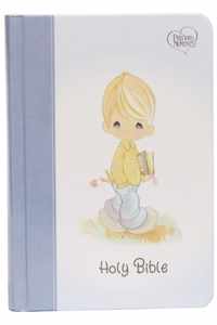 NKJV, Precious Moments Small Hands Bible, Hardcover, Blue, Comfort Print