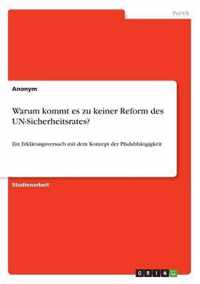 Warum kommt es zu keiner Reform des UN-Sicherheitsrates?