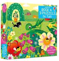 Boek & 3 Puzzels De Tuin