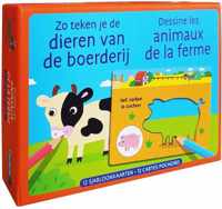 Zo teken je de dieren van de boerderij / Dessine les animaux de la ferme