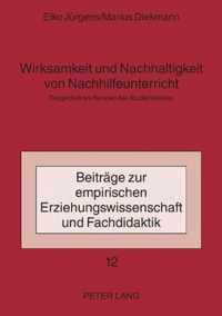 Wirksamkeit und Nachhaltigkeit von Nachhilfeunterricht