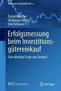 Erfolgsmessung Beim Investitionsgütereinkauf: Eine Alleinige Frage Von Savings?