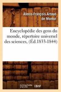 Encyclopedie Des Gens Du Monde, Repertoire Universel Des Sciences, (Ed.1833-1844)