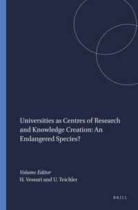 Universities as Centres of Research and Knowledge Creation