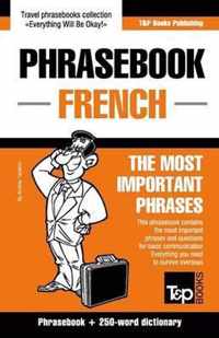 English-French Phrasebook and 250-Word Mini Dictionary