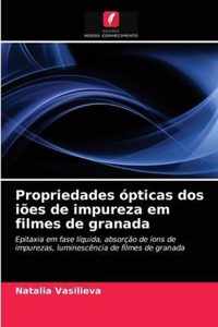 Propriedades opticas dos ioes de impureza em filmes de granada