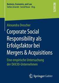 Corporate Social Responsibility ALS Erfolgsfaktor Bei Mergers & Acquisitions