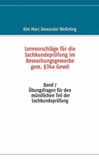 Lernvorschlage fur die Sachkundeprufung im Bewachungsgewerbe gem. 34a GewO